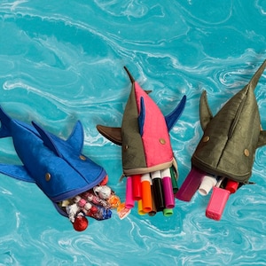 Shark zippered case, pencil case