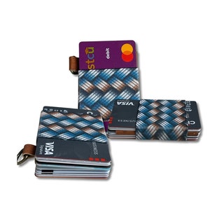 Monedero elástico para tarjetas de crédito, corcho, banda porta tarjetas