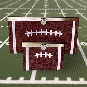 Cartera de fútbol grande, cartera para aficionados al deporte, regalo del entrenador del equipo