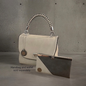 Monedero con asa superior, bolso de verano, blanco