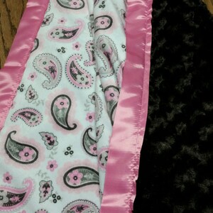 Western Baby Blanket, Western Cowgirl Baby Blanket, Western Minky Baby Blanket, Western Pink Blanket