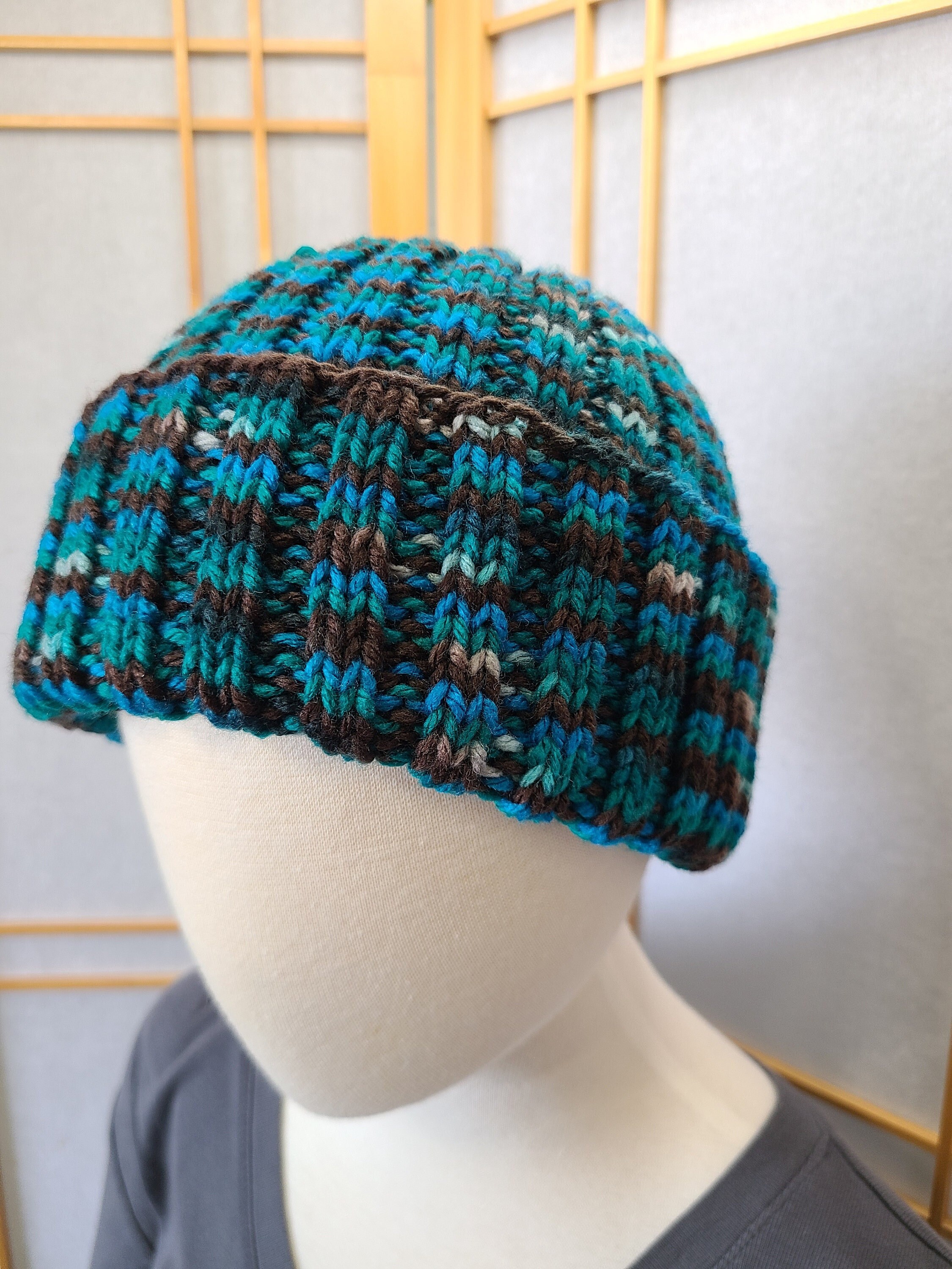 Dark Blue/Green/Brown Hat