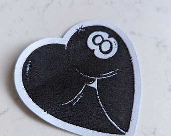 Lustiger Booty Herz 8-Ball Aufnäher | Liebe Billard Aufkleber | Freches Geschenk für Pool Player Handytasche