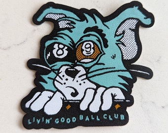8-Ball 9-Ball Tom Cat Aufnäher | Livin' Good Ball Club | Aufkleber für die Tasche