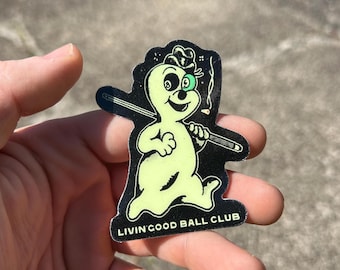 Glow in the Dark Gespenst Vinyl Sticker: Billardspieler Aufkleber