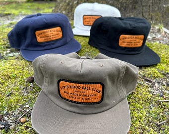 Chapeau long badge logo - Casquette de billard et de conneries, fermeture à fermoir réglable en métal