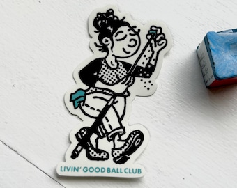 Chalkin' Girl Billard Player 7,5 cm Vinyl Sticker