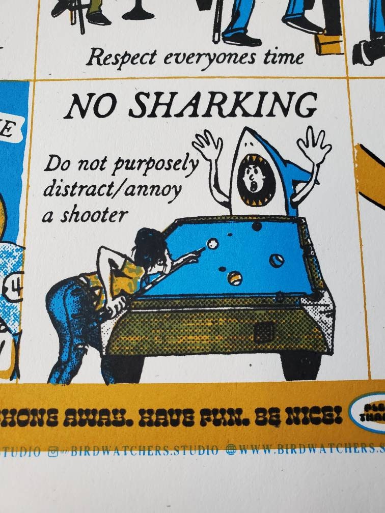 Billiard Etiquette Poster Pool Hall Art Pool Billiard Etsy Australia