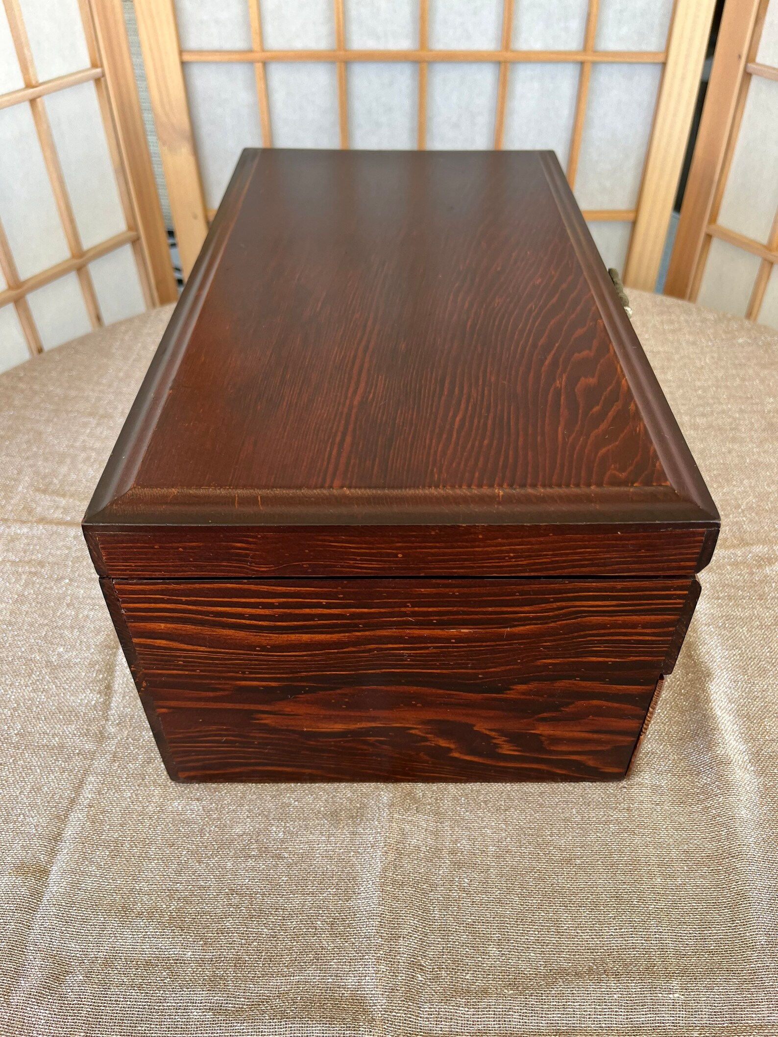 Vintage Wooden Jewelry Box With Hidden Compartment Etsy