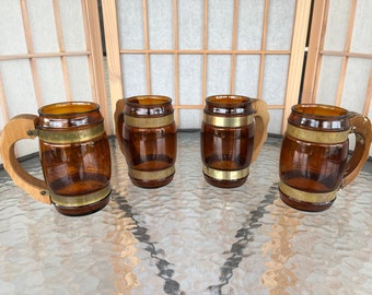 Siesta Ware Brown Glass Mugs Set of Four