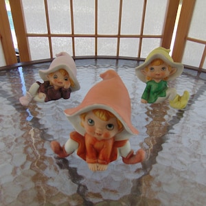 Homco Pixie Elves Set of Three