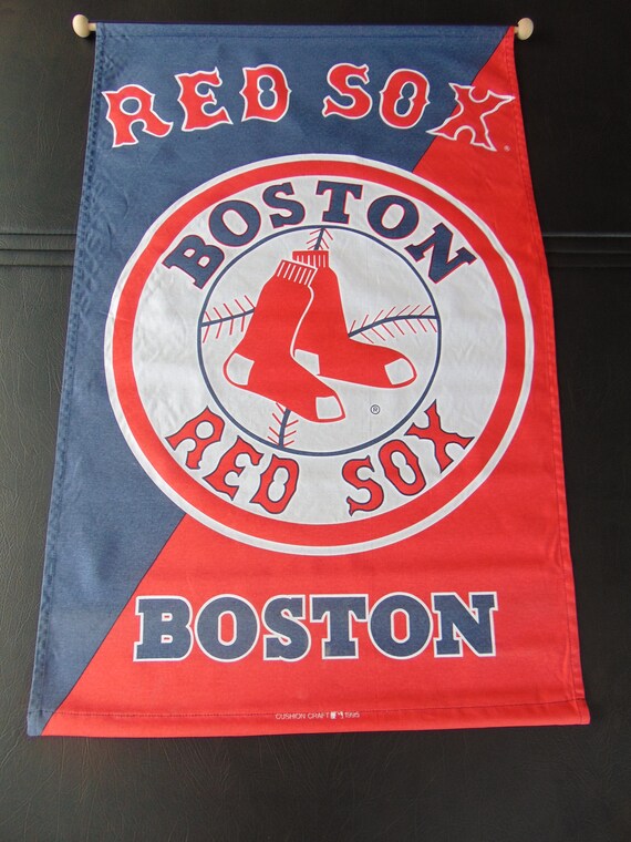 Boston Red Sox Banner Forty Four Inches By Twenty Eight Inches Etsy