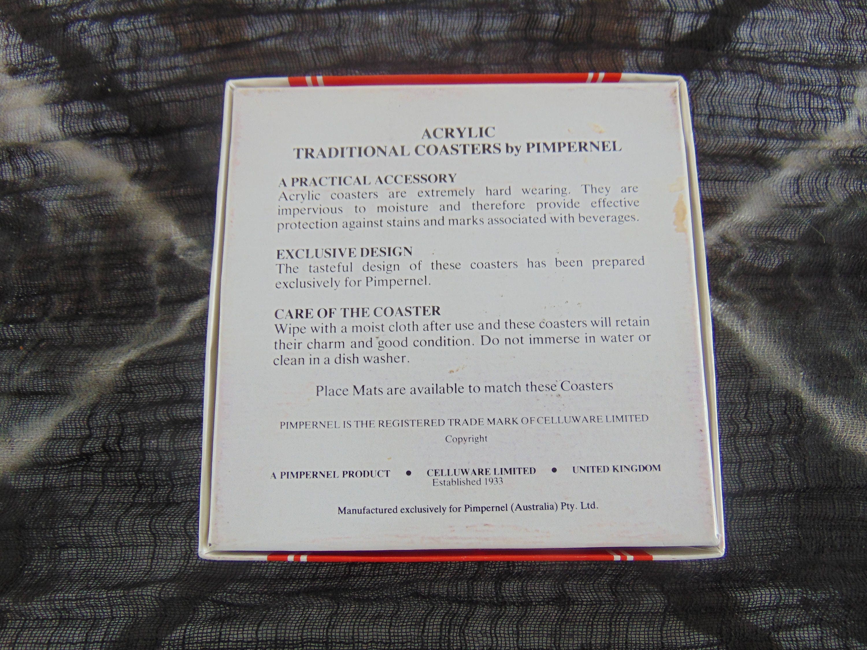 Pimpernel Acrylic Six Traditional Coasters Australian Country Homes Etsy