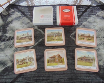 Pimpernel Acrylic Six Traditional Coasters Australian Country Homes