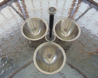 Oneida Stainless Steel Serving Trio Condiment Dish