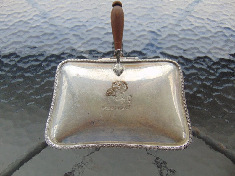 Antique Sheffield Silver Company Silver Plated Silent Butler with Wooden Handle image 7