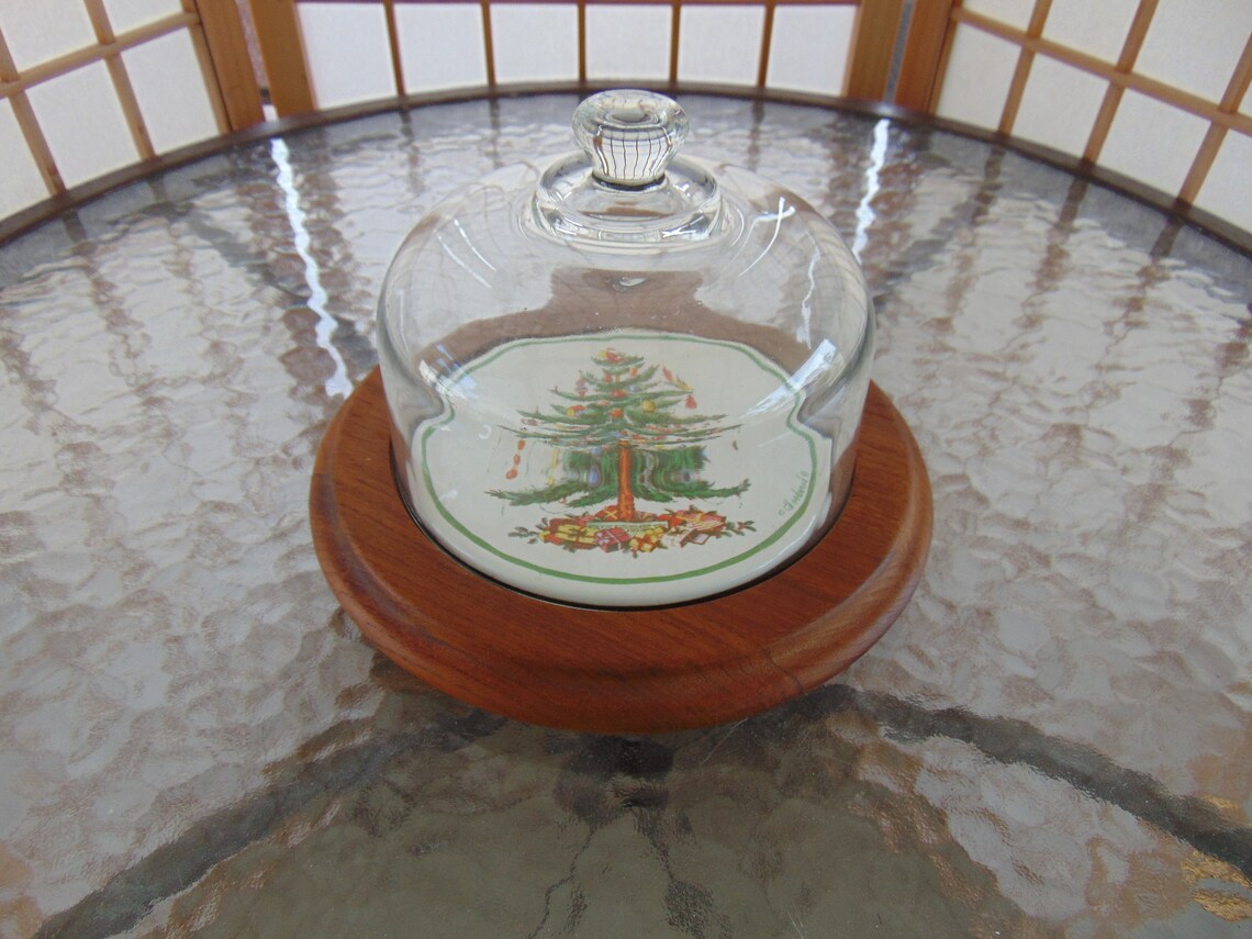 Christmas Tree Goodwood Cheese Board With Glass Dome Lid Etsy