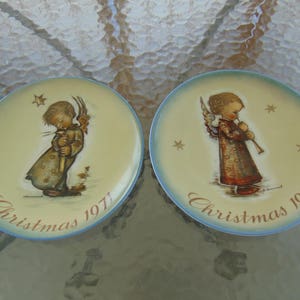 B Hummel Angel Christmas Plates 1971 and 1972