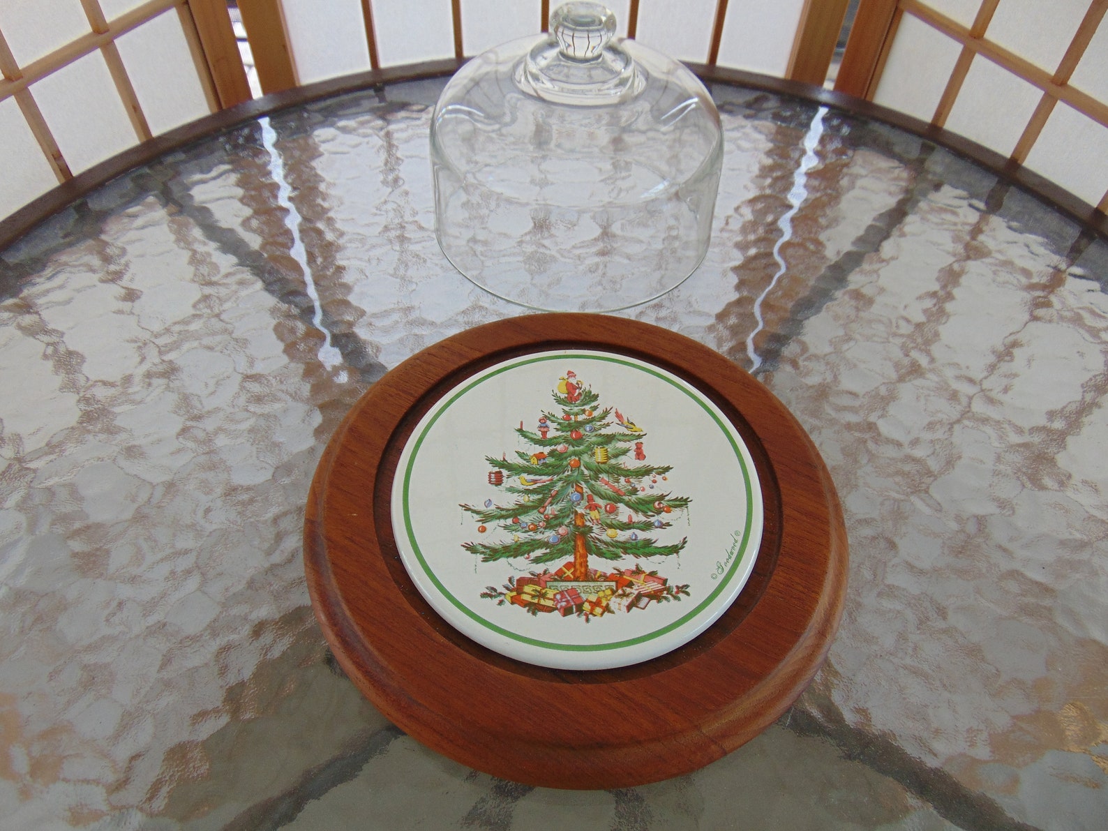 Christmas Tree Goodwood Cheese Board With Glass Dome Lid Etsy