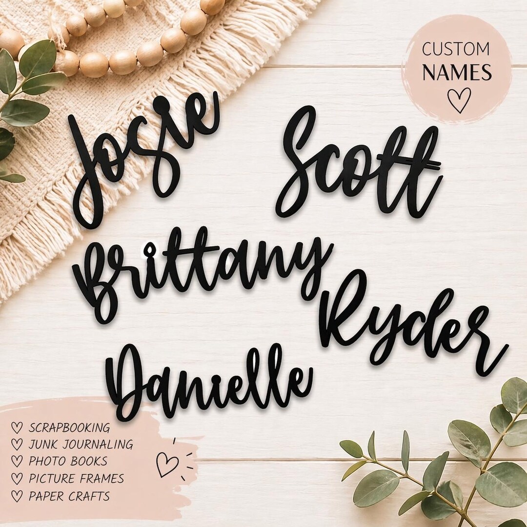 Custom Name Cut Outs, Personalized Baby Names ,name Decorations , Die ...