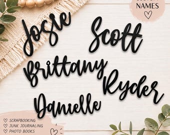 Custom Name cut outs, personalized  baby names ,name decorations , die cut names embellishments ,scrapbook titles, personalized names