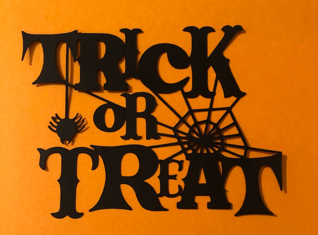 Halloween Die Cuts Scrapbooking Die Cuts Trick or Treat Etsy