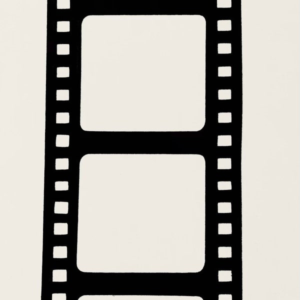 Film strip die cut for  scrapbooking pages or paper crafting ideas you have . Place a small photo behind each square .
