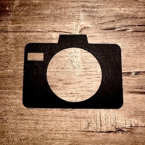 Camera cut out, camera scrapbooking , retro camera paper cut out, paper camera frame, paper crafting, paper photography embellishment