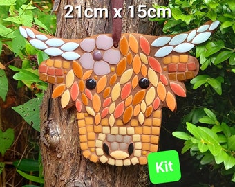 Highland Cow Mosaic Craft Kit, in the UK, Make your own, Garden DIY, Spring home decor, Highland Coo, Scottish gift, New craft to try