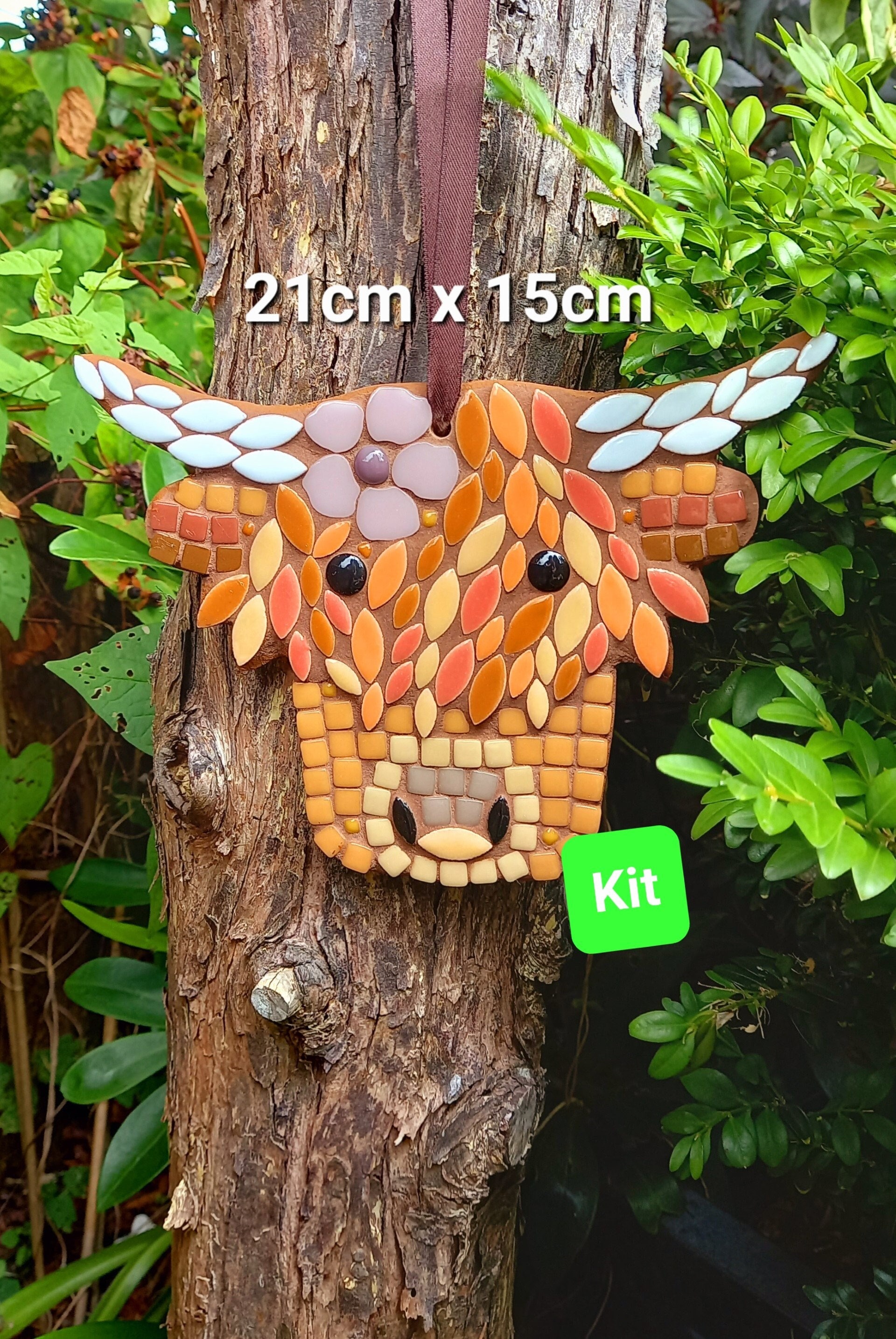 Highland Cow Mosaic Craft Kit: DIY Garden Decor