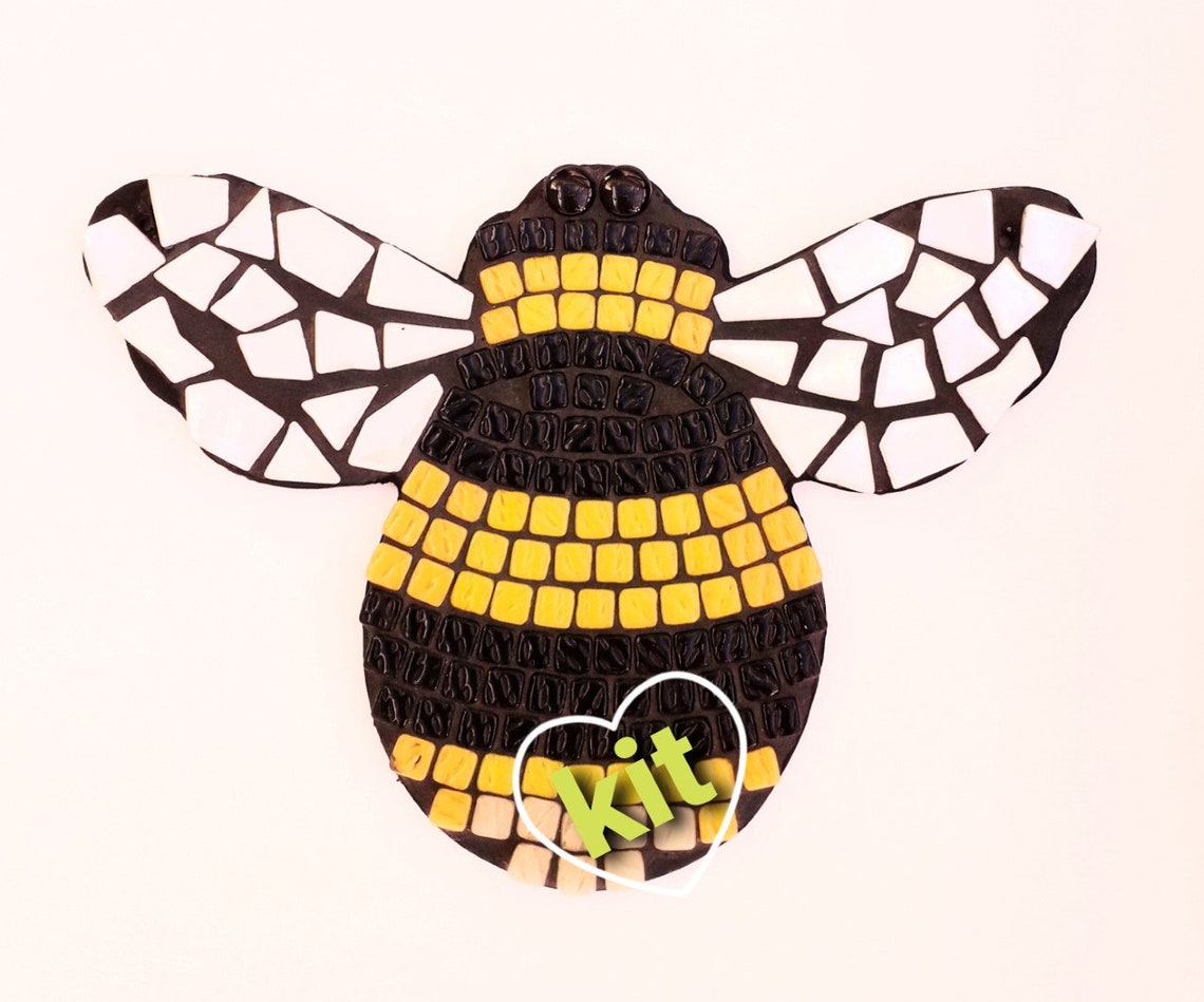Make your own Mosaic Bee Craft Kit in the UK Birthday Gift Etsy