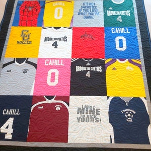 T-shirt Quilt, Custom Quilt, T Shirt Blanket, Made From Your Shirts