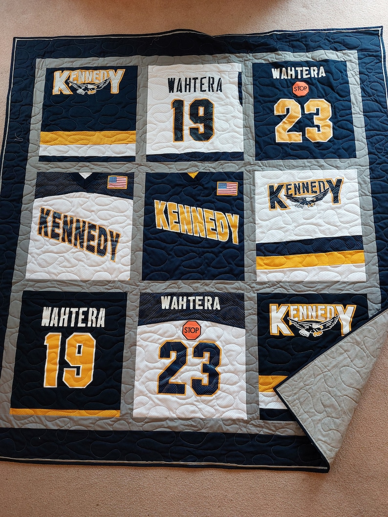 Custom Made Sports Jersey Quilts Hockey / Soccer / Football Etsy