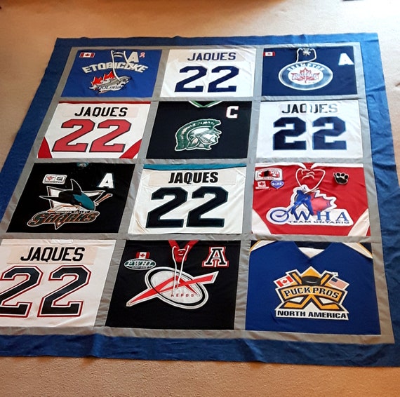 Custom Made Sports Jersey Quilts Hockey / Soccer / Football Etsy