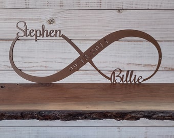 infinity symbol, unique wedding gift for couple, personalized gift