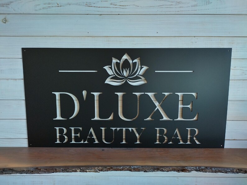 Custom 14 Gauge Metal Business Logo Sign – Rectangle, Painted/Raw Metal, Indoor/Outdoor