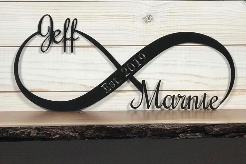 Personalized Metal Infinity Sign Wedding Gift Custom Etsy