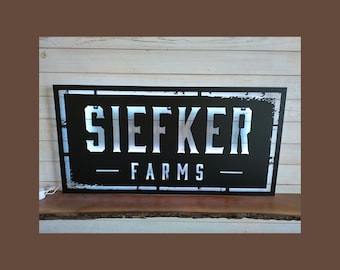 Custom LED Business Logo Sign: Backlit Metal Wall Decor