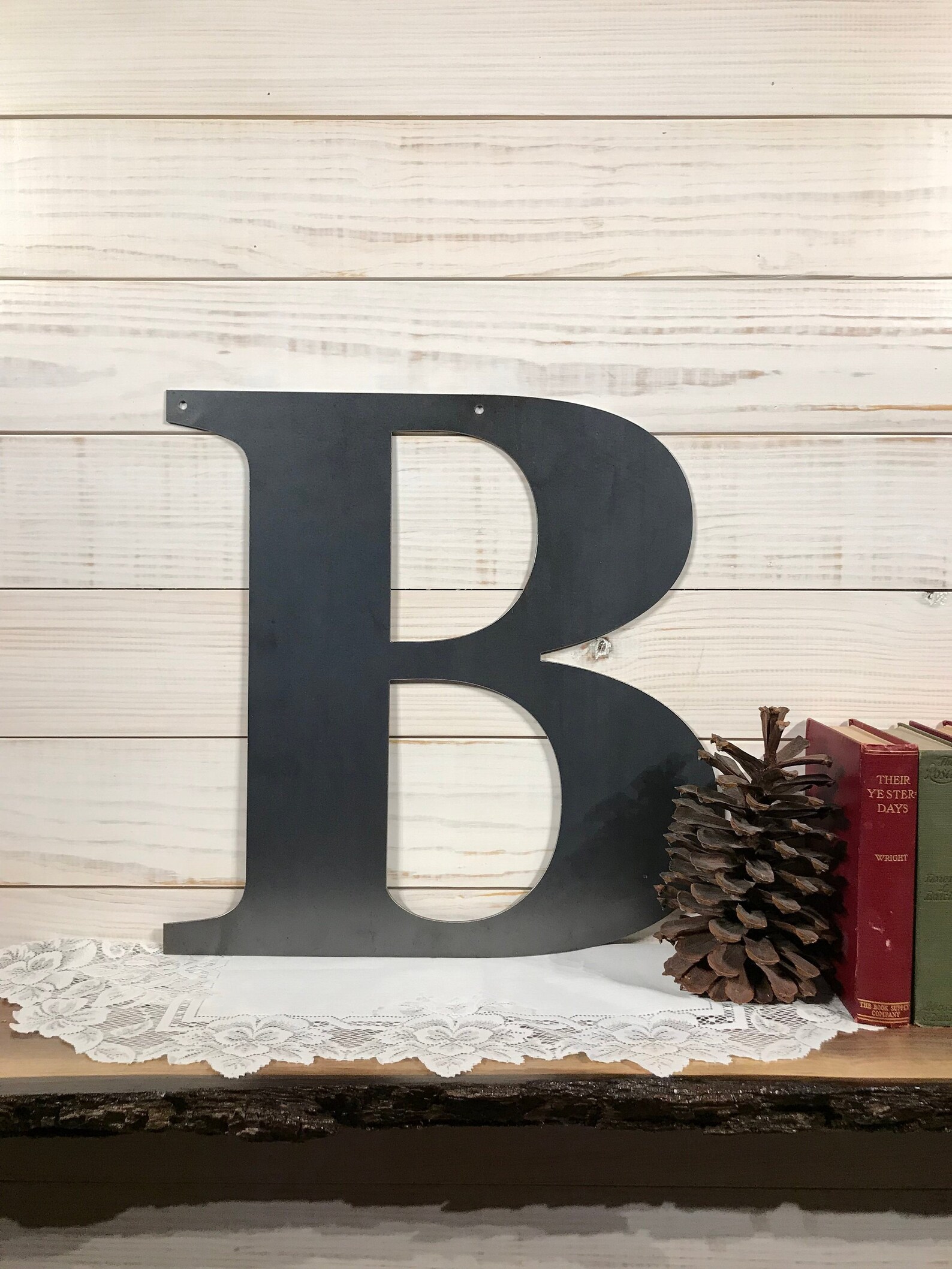 Large Metal Letter B Rustic Metal Sign Metal Wall Art Etsy