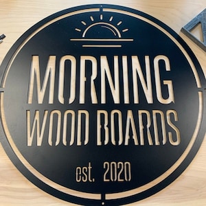 Business Sign, Logo, Large Outdoor Metal Wall Art, Custom Signs Business