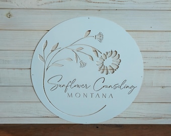 Custom Metal Business Logo Sign – Large Outdoor Personalized Wall Art