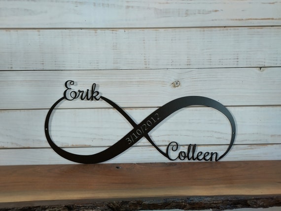 Personalized Metal Infinity Sign: Custom Wedding Decor