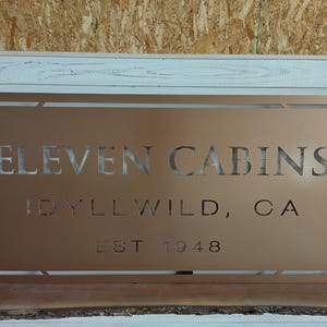 Custom 14 Gauge Metal Business Logo Sign – Rectangle, Painted/Raw Metal, Indoor/Outdoor