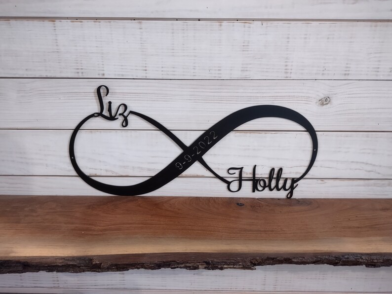 Personalized Metal Infinity Sign: Custom Wedding Decor image 2