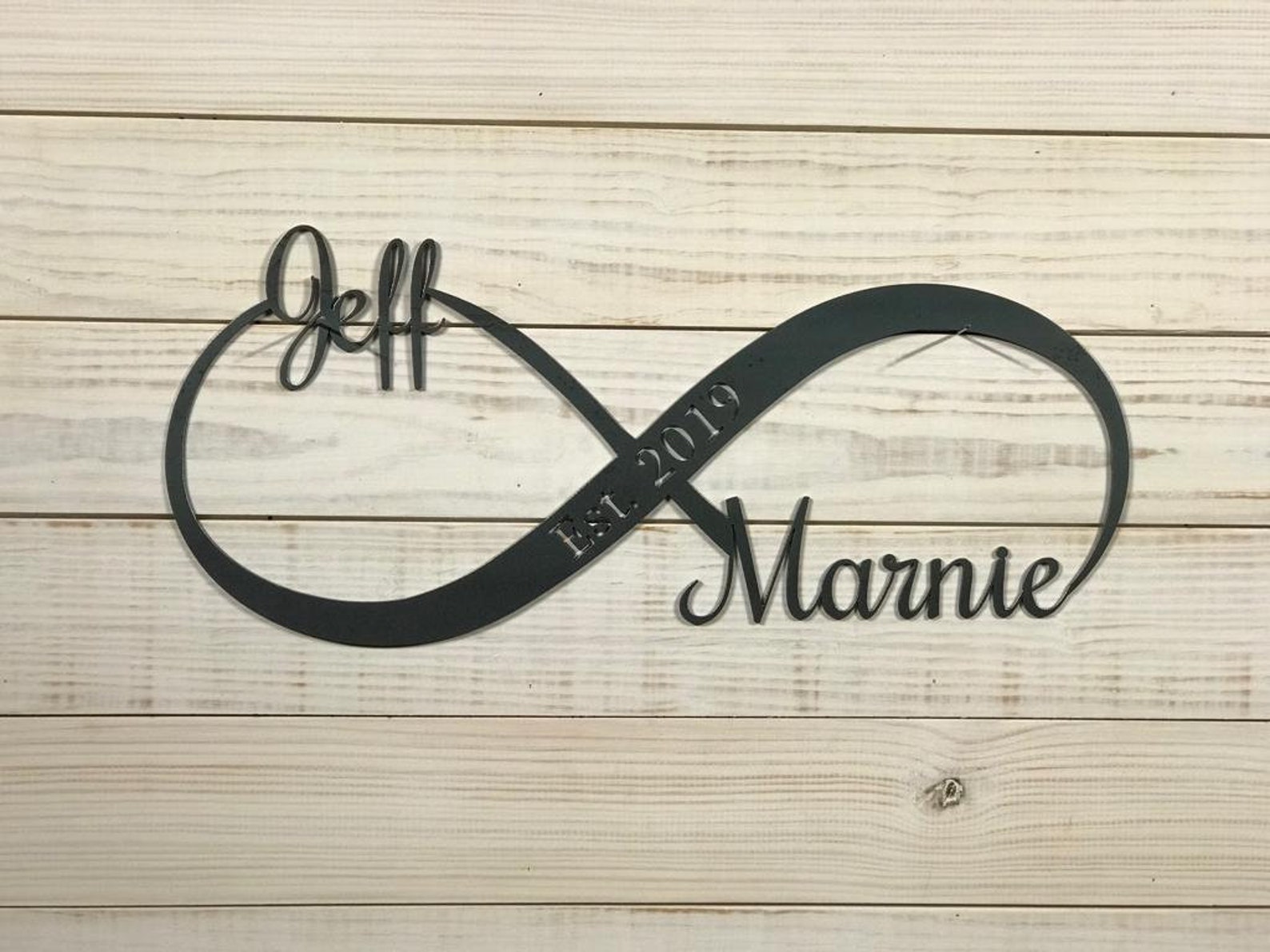 Personalized Metal Infinity Sign Wedding Gift Custom Etsy