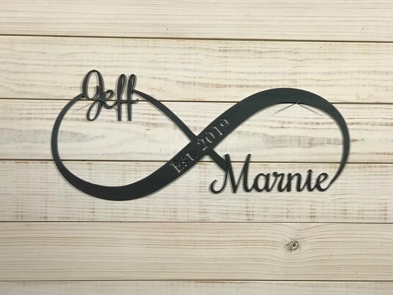 Personalized Metal Infinity Sign: Custom Wedding Decor image 8