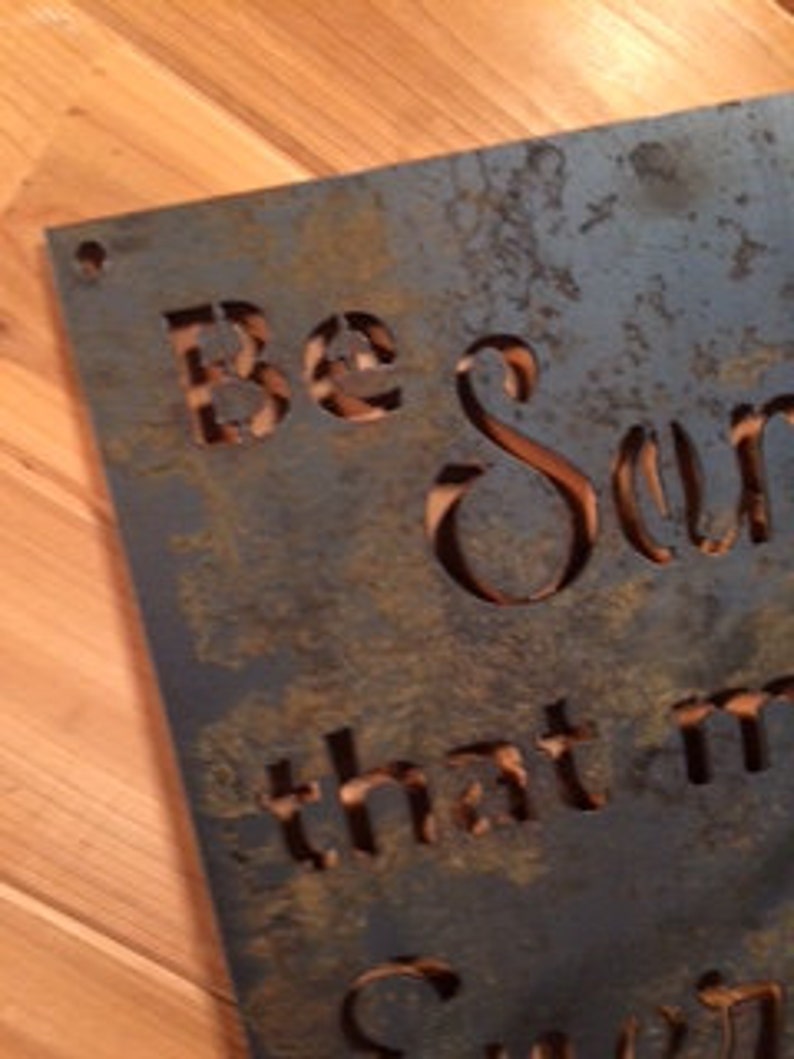 Rustic Metal Sign Quote Sign Metal Wall Art Fixer Upper Etsy