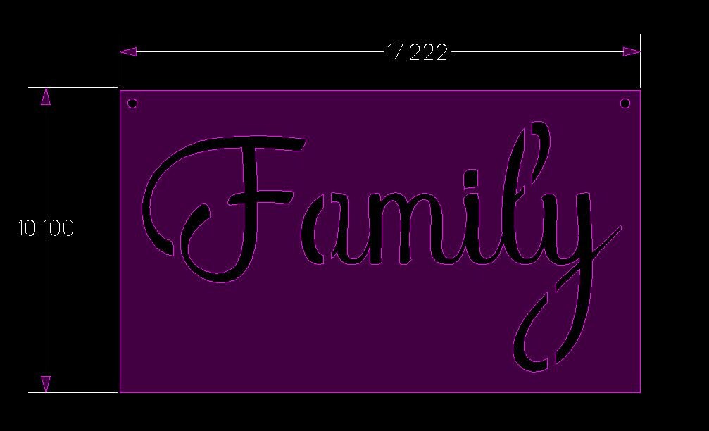 Rustic Metal Family Sign Metal Wall Decor By PrecisionCut on Etsy