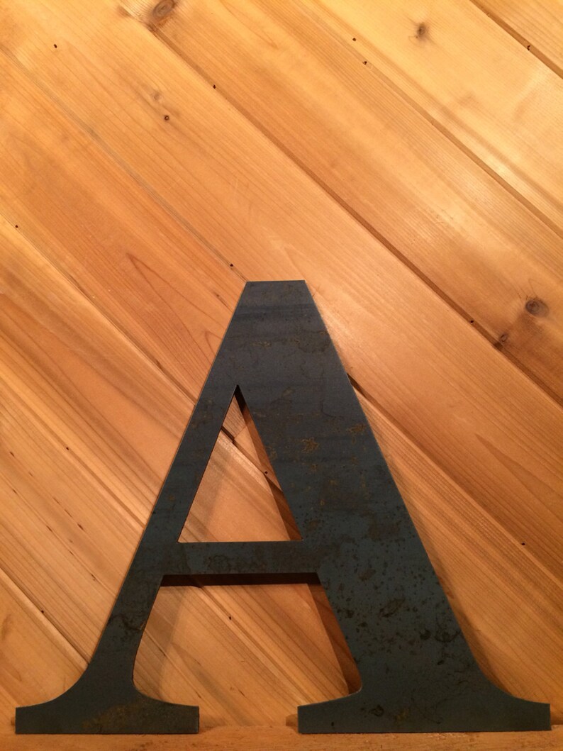 Large Metal Letter A Rustic Metal Sign Metal Wall Art Etsy