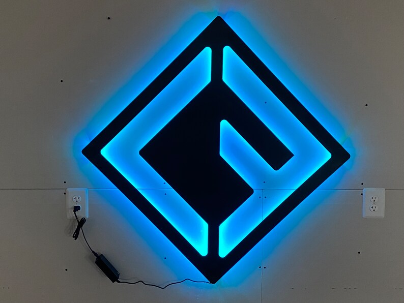 Custom Led Sign Backlit Sign Led Sign Custom Business Logo Etsy